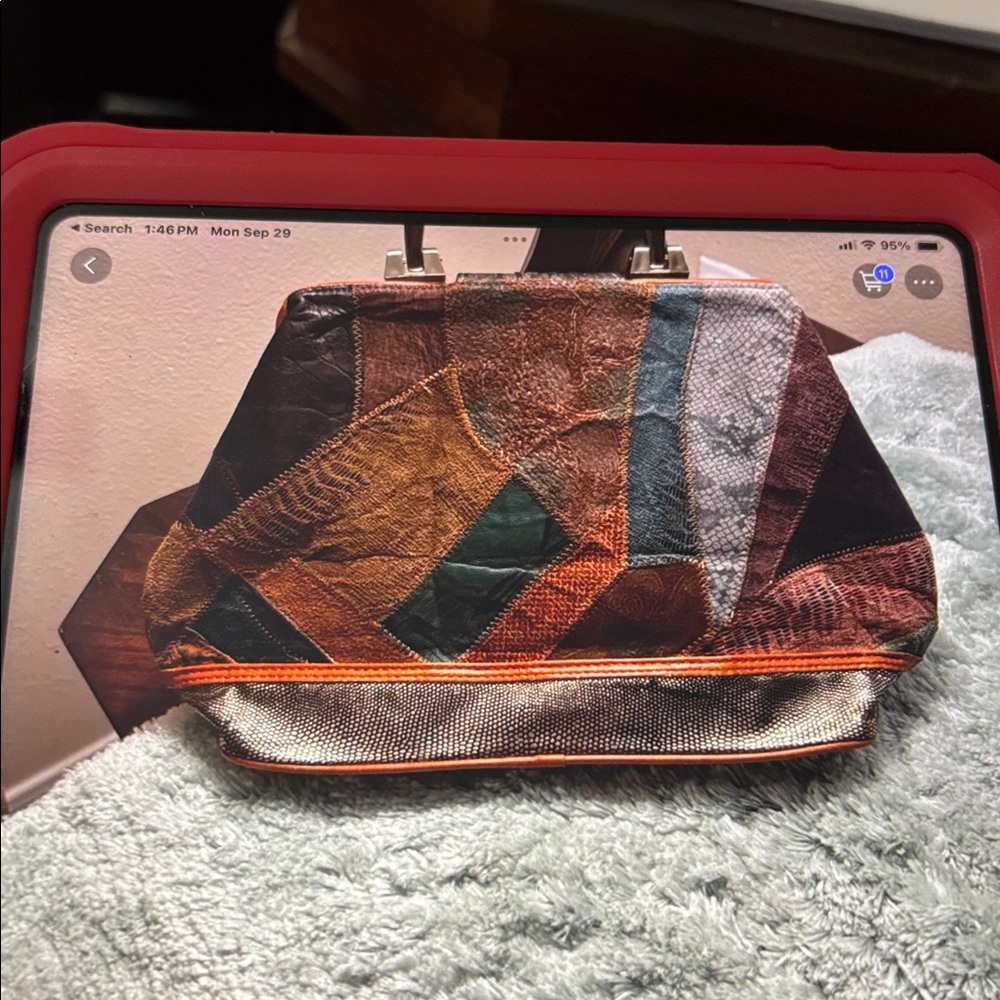 Multicolor Patchwork Handbag Ladies, Unique, Hand… - image 2